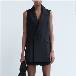 Zara Wrap Vest, XS, black